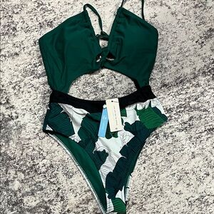 Cupshe Tropical Leaf Print Swimsuit